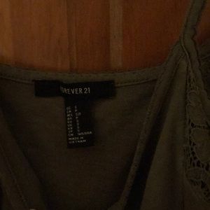 Forever 21 Army Green Strappy Cami Sun Dress